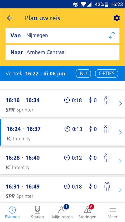 ns reisplanner trein.